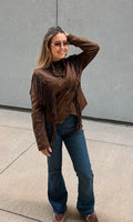 Fringe brown jacket xl