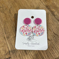 Floral Nurse Circle Dangles