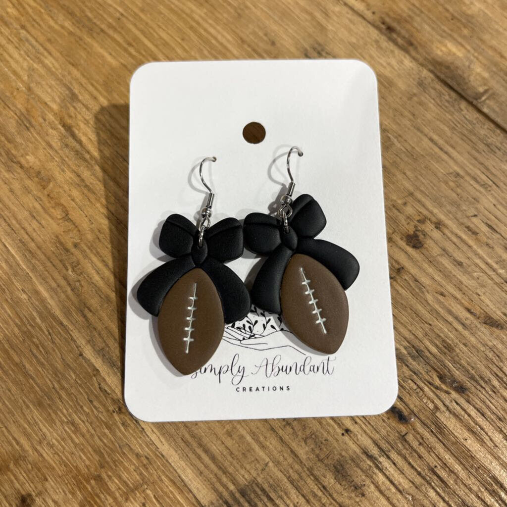 Bow Football Dangles