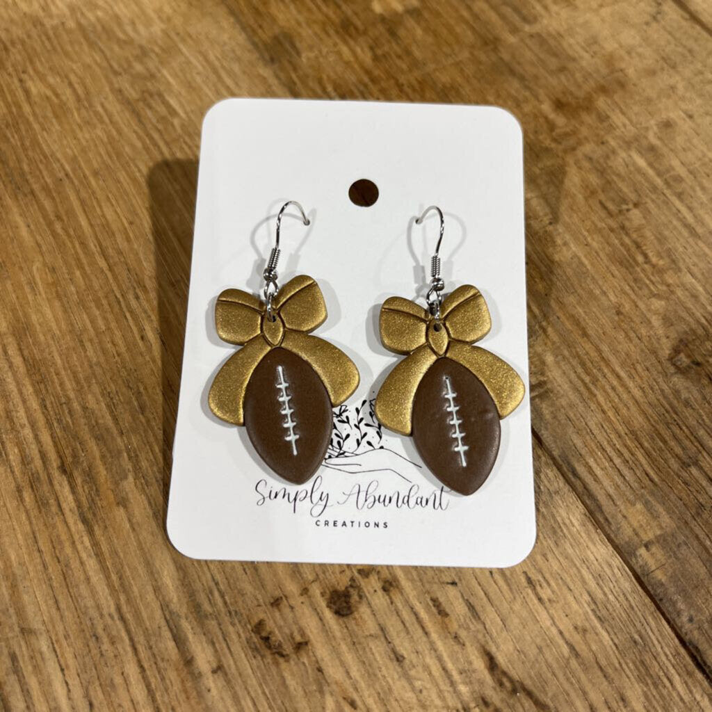 Bow Football Dangles