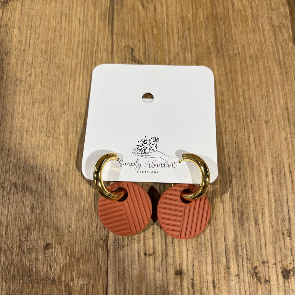 Gold Charm Hoops