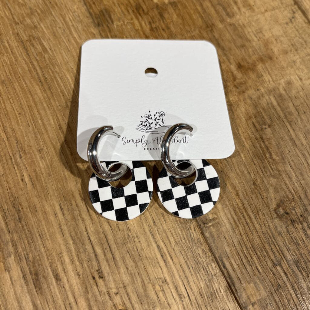 Silver Charm Hoops
