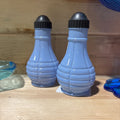 Glass Salt & Pepper Set Light Blue