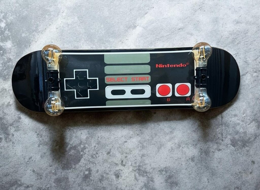 NES Controller Skateboard Lamp