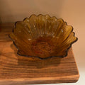 7in. Vtg. Amber Indiana Glass Sunflower Bowl