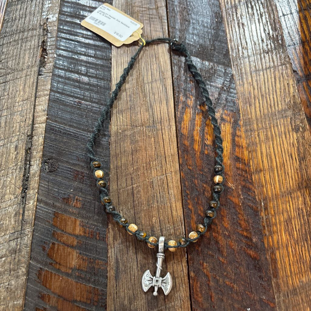 Pewter Axe Necklace