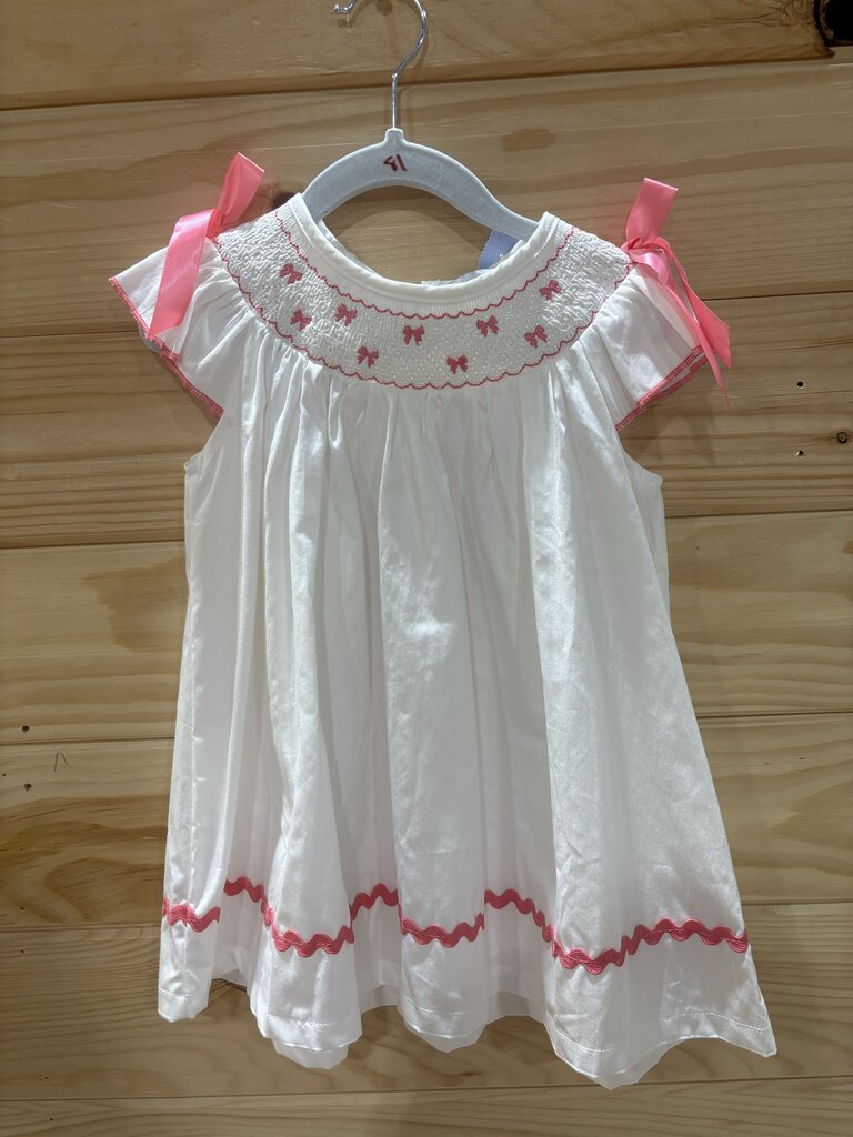 Fall White Smocked Dress