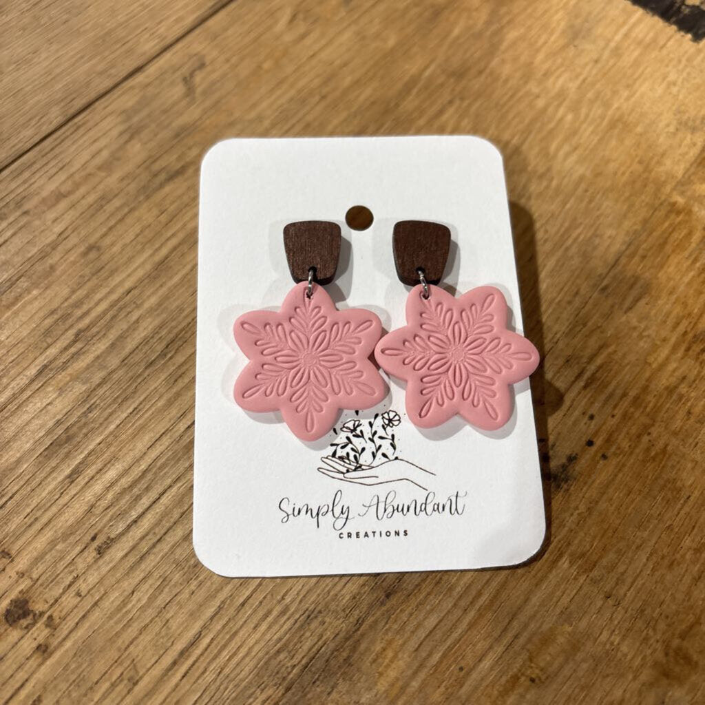Pink Snowflake Dangle