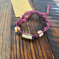 Maroon Bone Bracelet