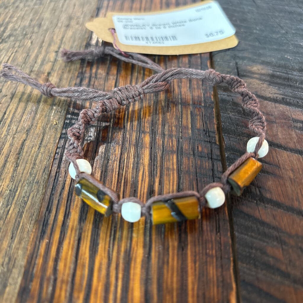Brown White Bone Bracelet