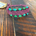 Maroon and Turquoise Bracelet