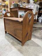 Wooden Heart Storage Bench