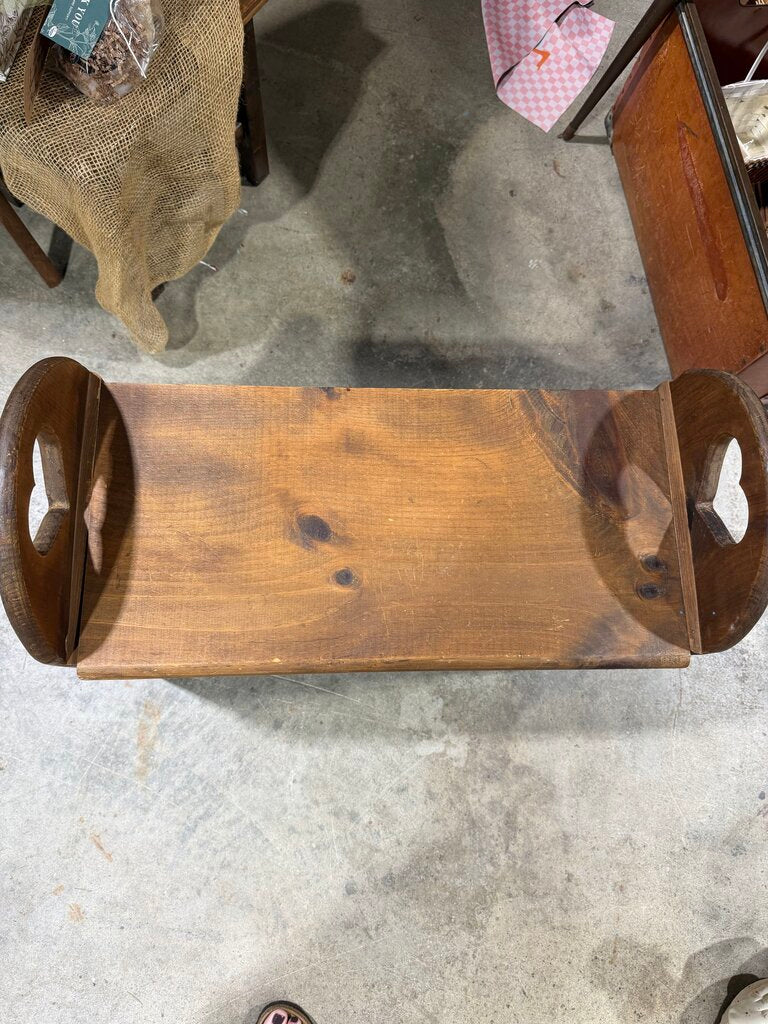 Wooden Heart Storage Bench