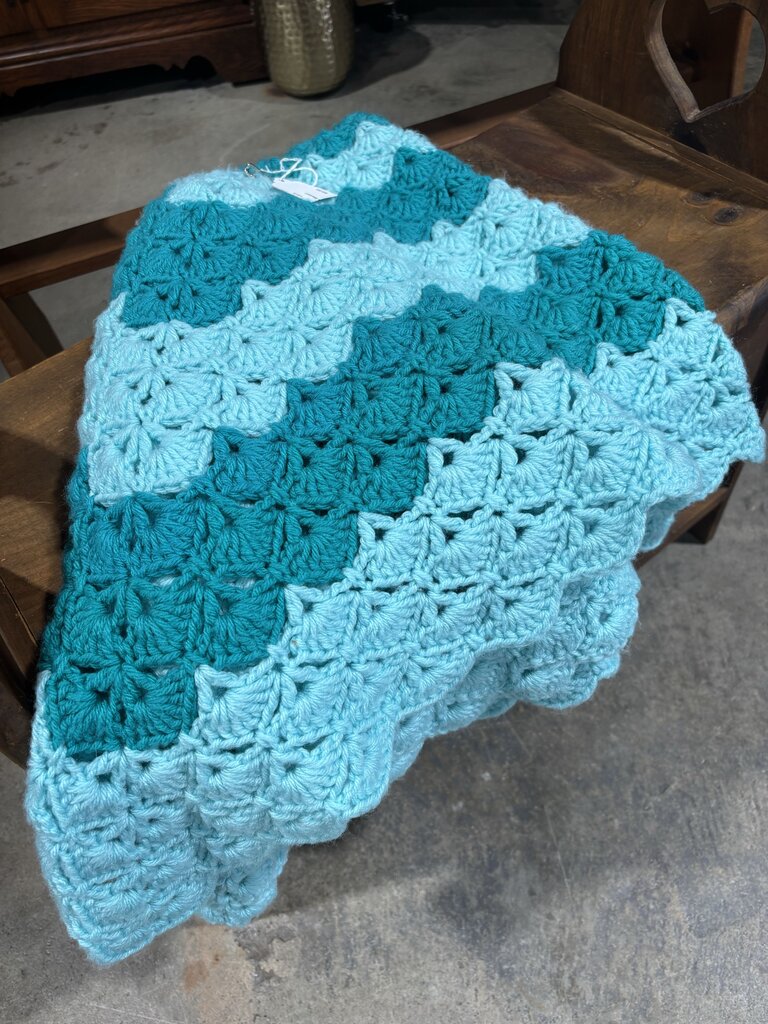 Crochet Baby Blanket-Blue