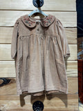 Beige Floral Embroidered Dress 2T