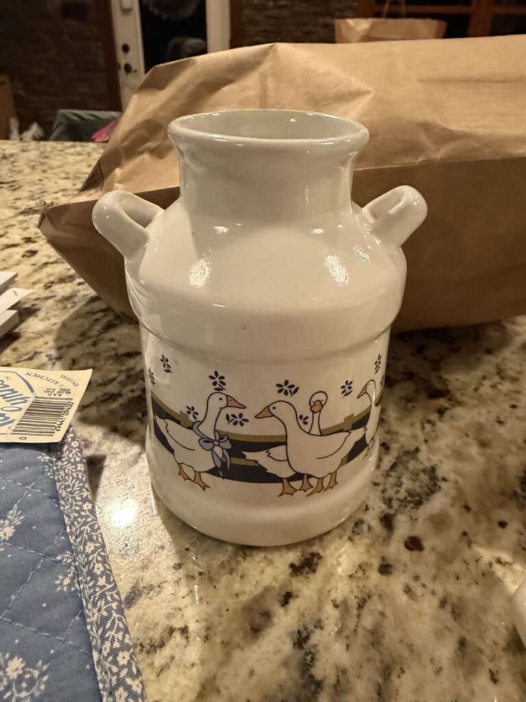 5" Goose Milk Jug Decor