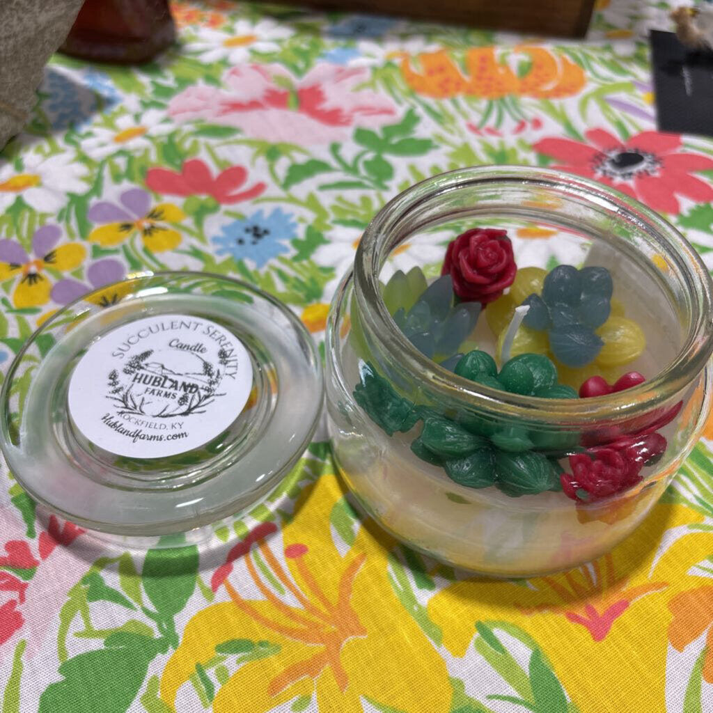Succulent candle