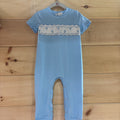 Blue Smocked Romper 18m