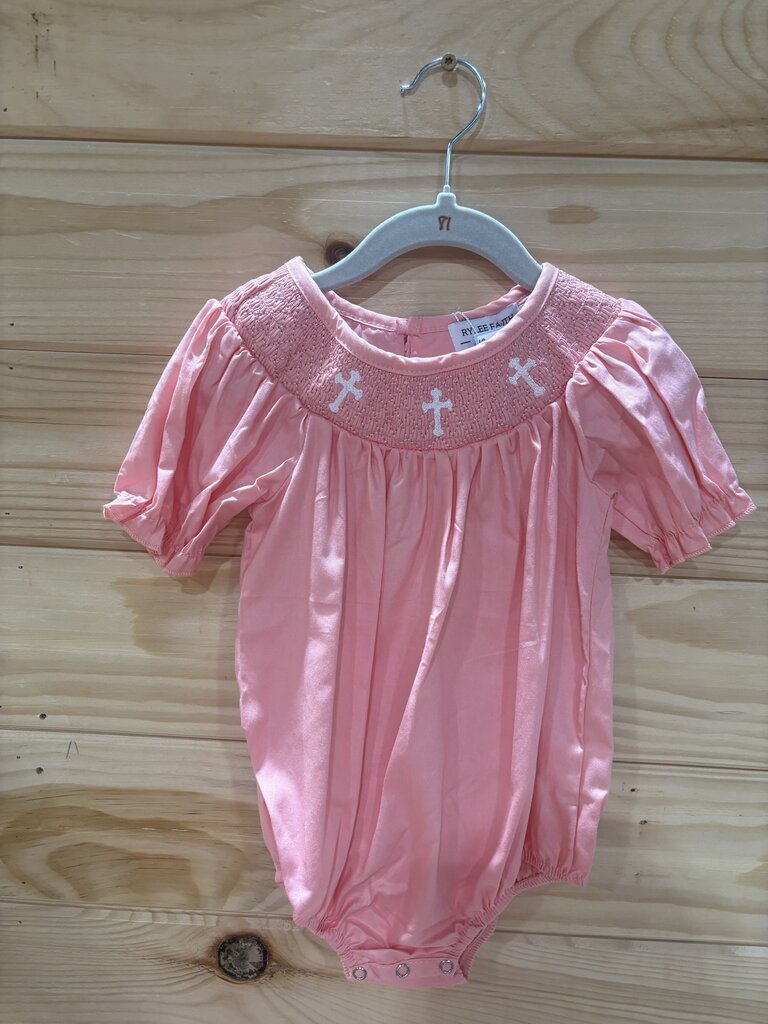 Coral Smocked Bubble 18m