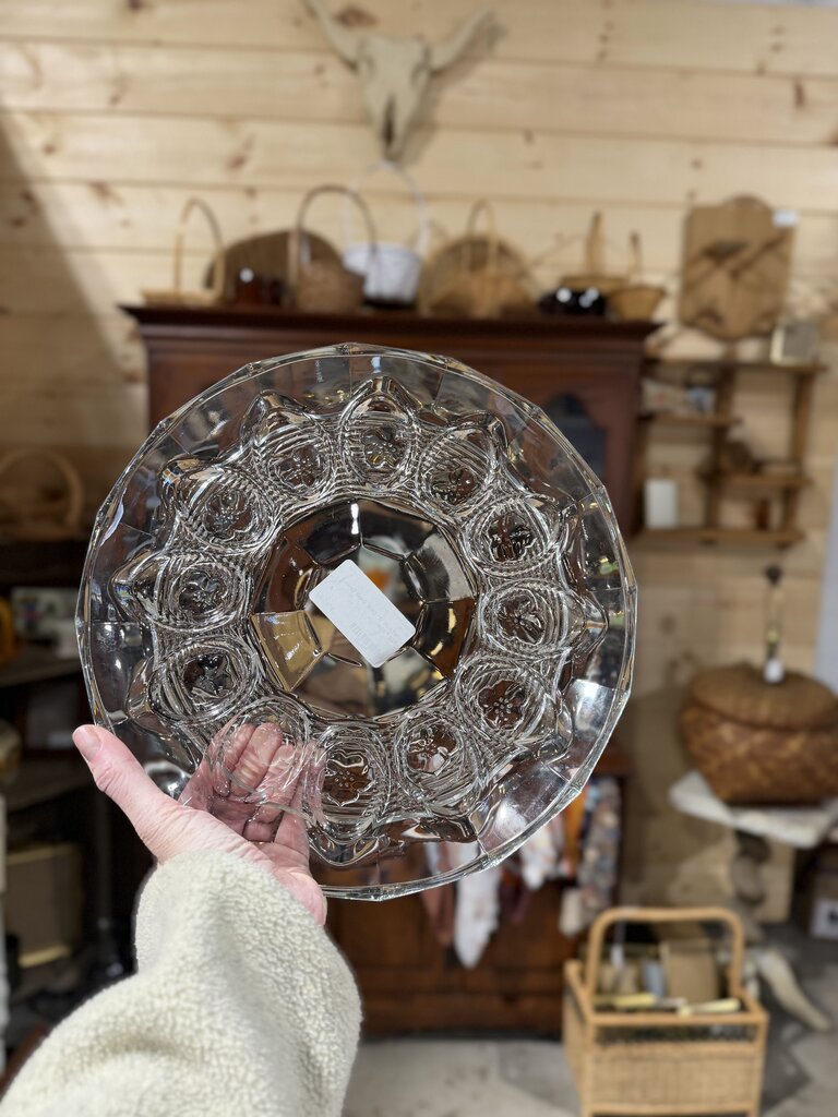 12" Clear Glass Deviled Egg Platter