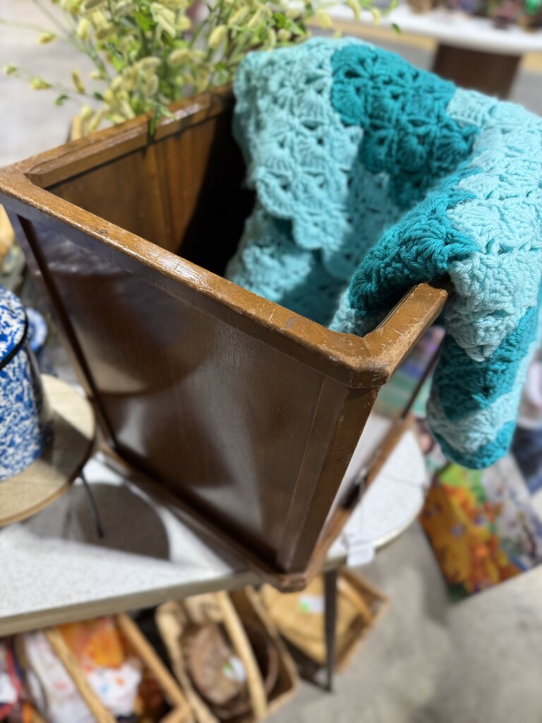 Wooden Trash Receptacle or Plant Holder