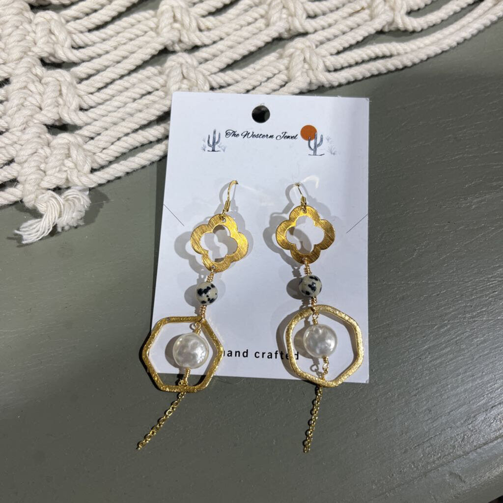 Dalmatian jasper 14k gold filled and plated