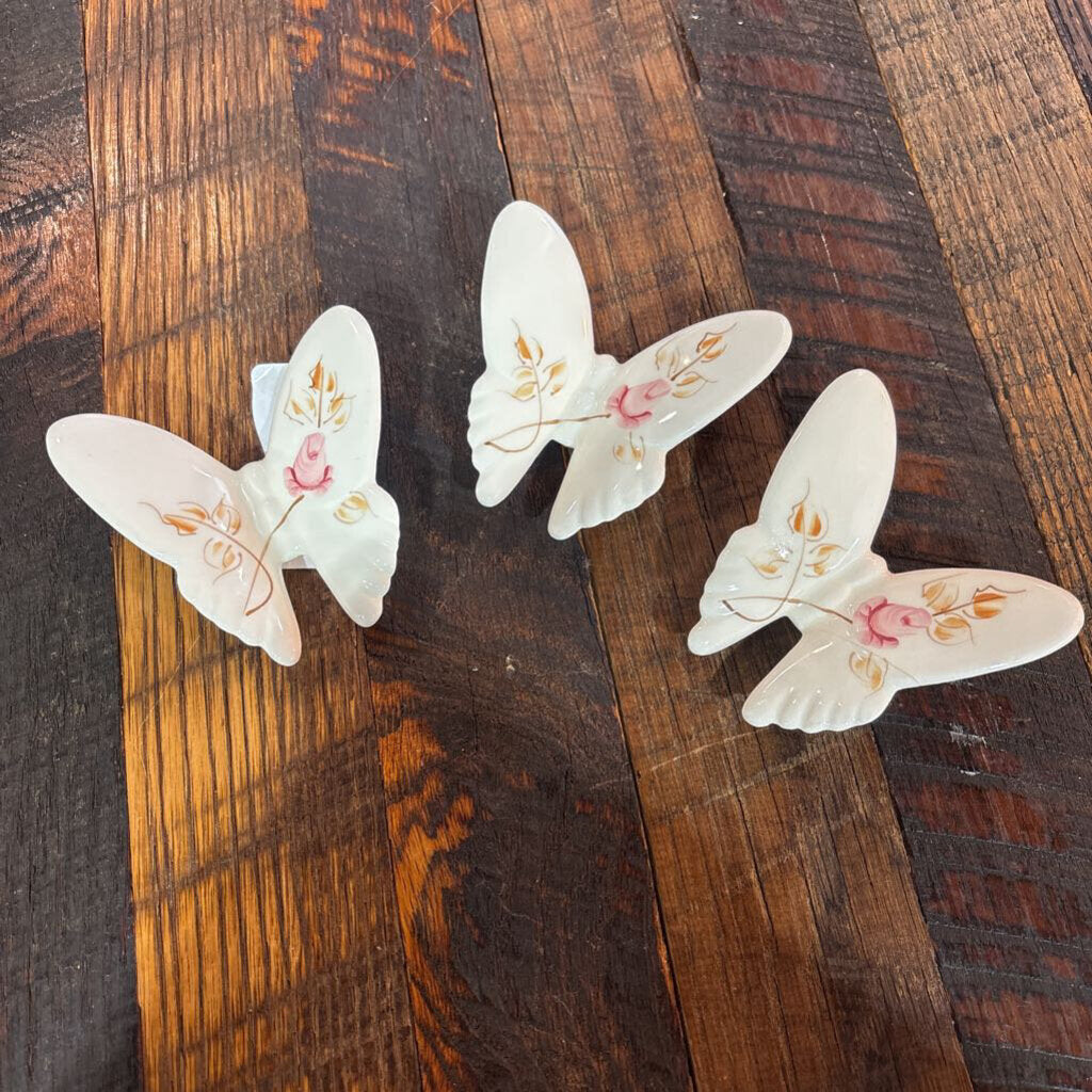 Vintage Homco Set of 3 Homco Ceramic Butterflies