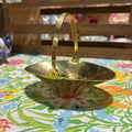 Vintage Brass Basket with Movable Handle
