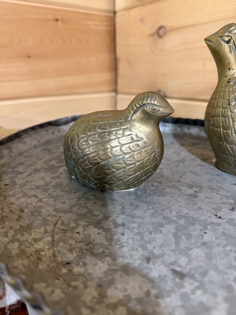 Vintage Brass Quail Figurine or Paperweight