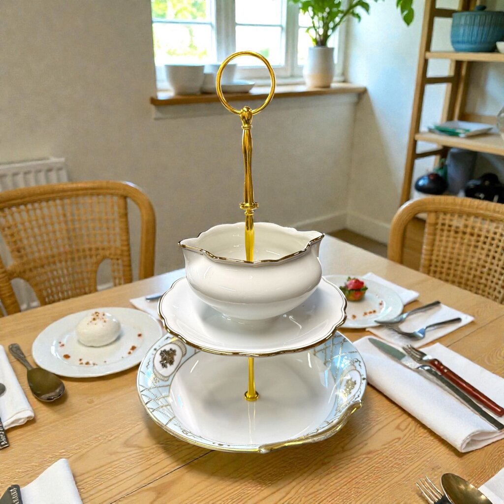 Noritake/Bavaria 2 tiered tray