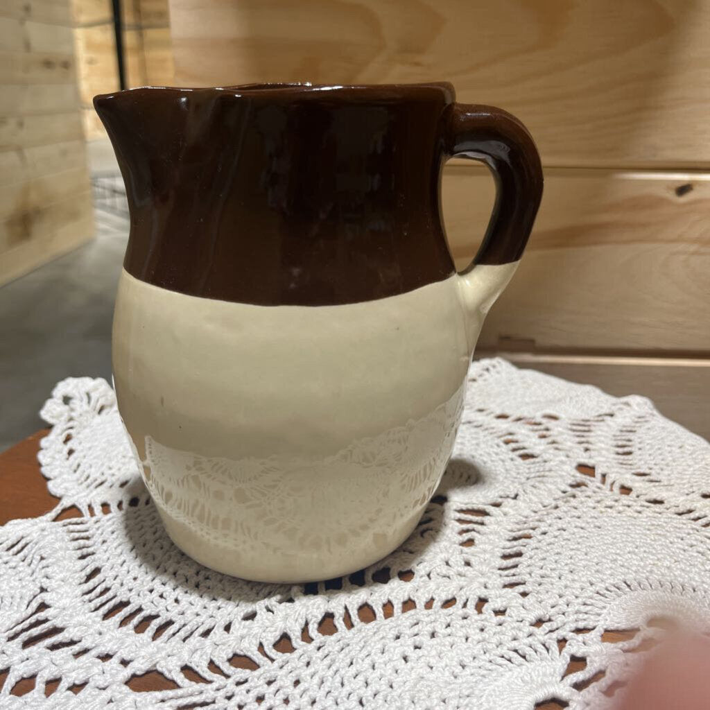Brown Stoneware Pitcher