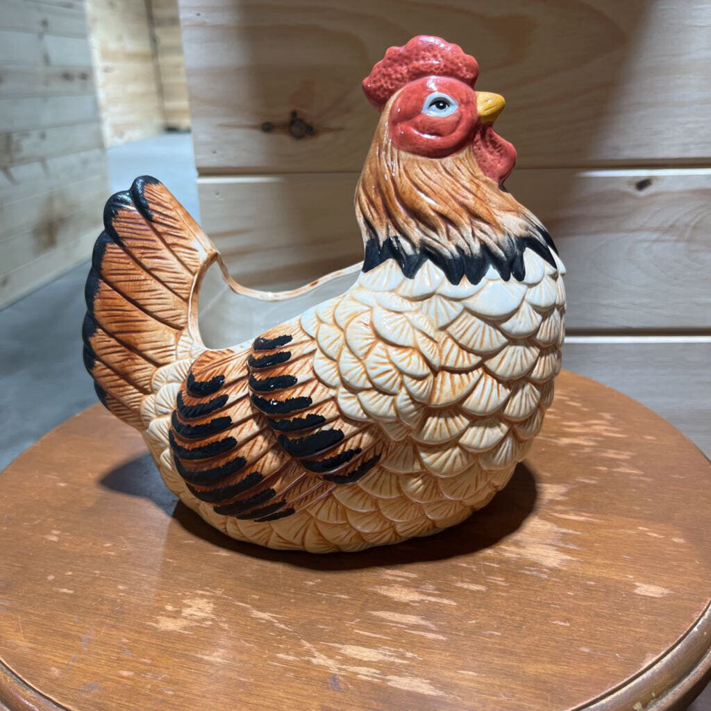 Brown Chicken Planter
