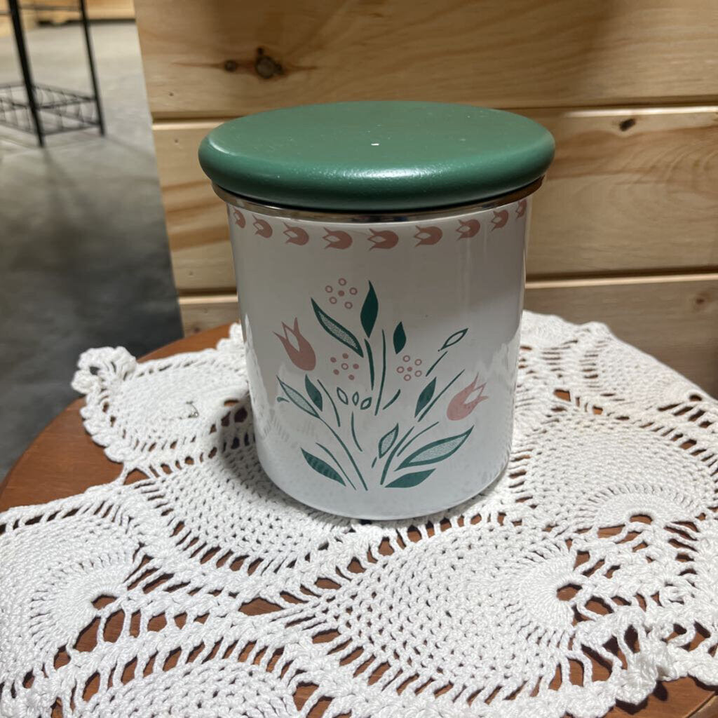 Small Enamel Canister