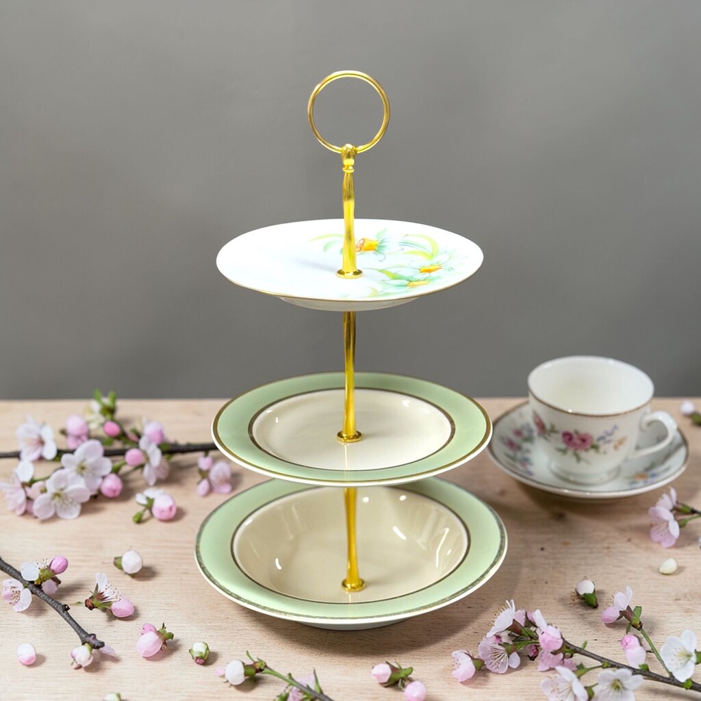 Daffodil Green 3 Tier Stand