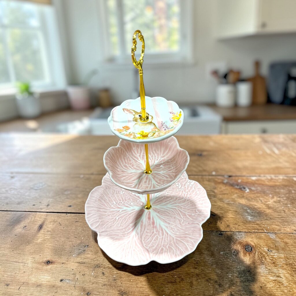 Pink Cabbage Bunny 3Tier