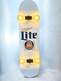 Skateboard Lamp - Miller Lite