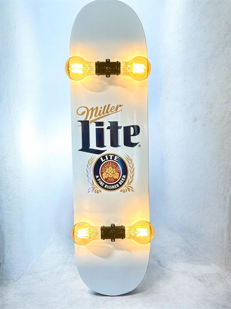 Skateboard Lamp - Miller Lite