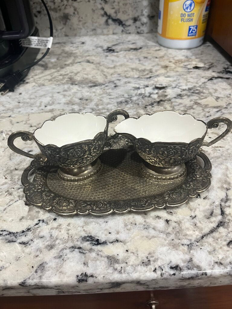 Silver & Enamel Creamer Srt