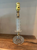 13" Hobnail Boudoir Lamp - works!