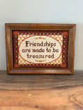 8x6" Framed Friendship Crosstitch