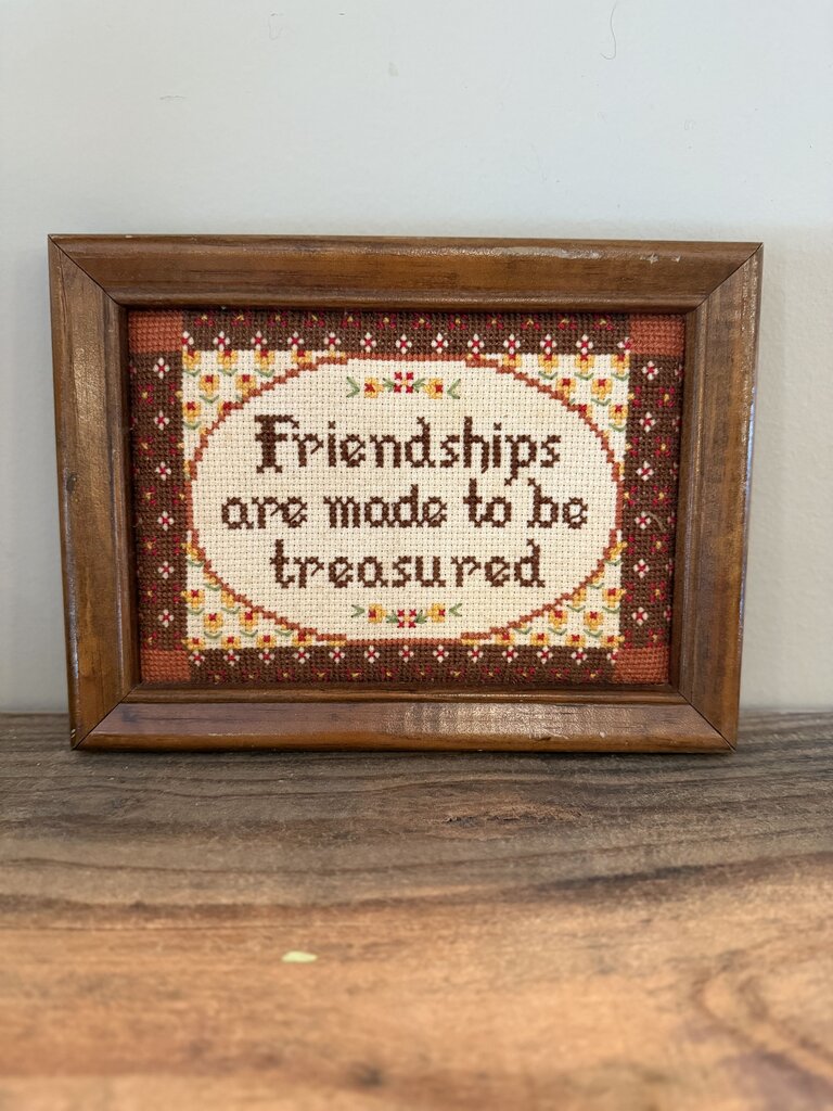 8x6" Framed Friendship Crosstitch