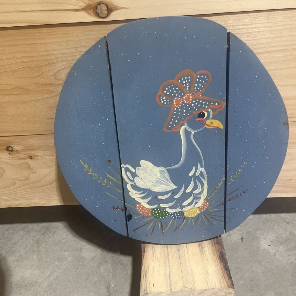 Hand painted Goose Barrel Lid