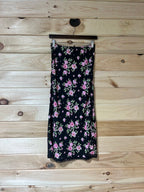 Black Floral Skirt