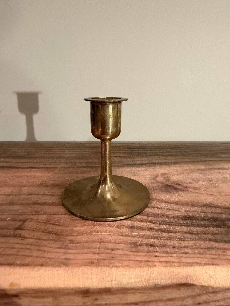 3" Brass Trumpet Stem Candletsick
