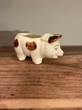 2" Ceramic Brown Spotted Pig Planter