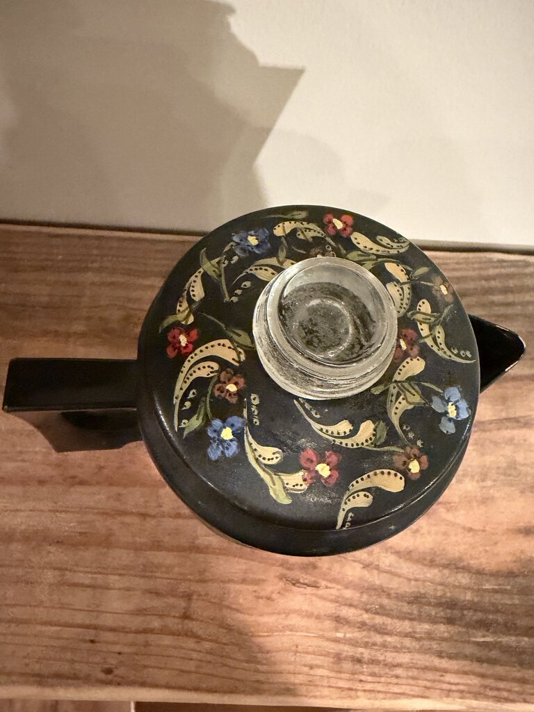 Black Handpainted Percolator