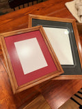 Oak frame with red matte
