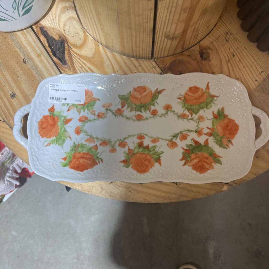 Orange Rose Platter