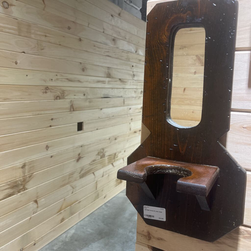Wood Oil Lamp Holder