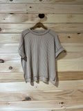Tan Ribbed Top